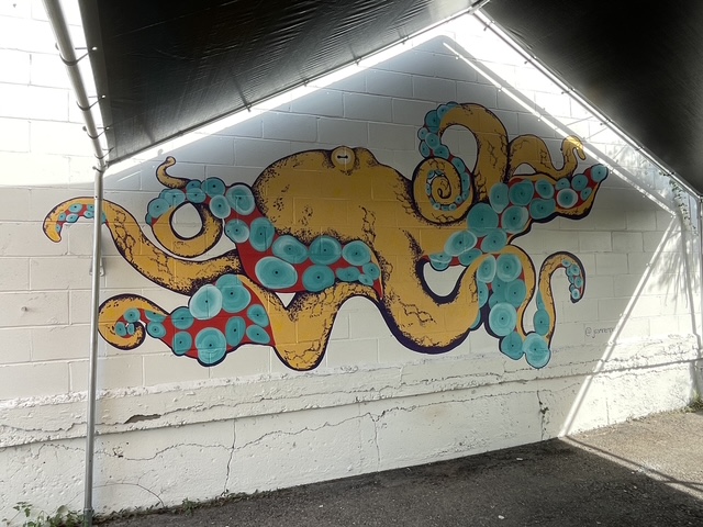Murray the octopus mural, view 8.